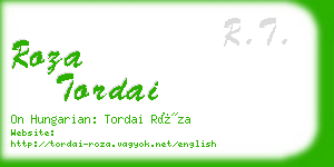 roza tordai business card